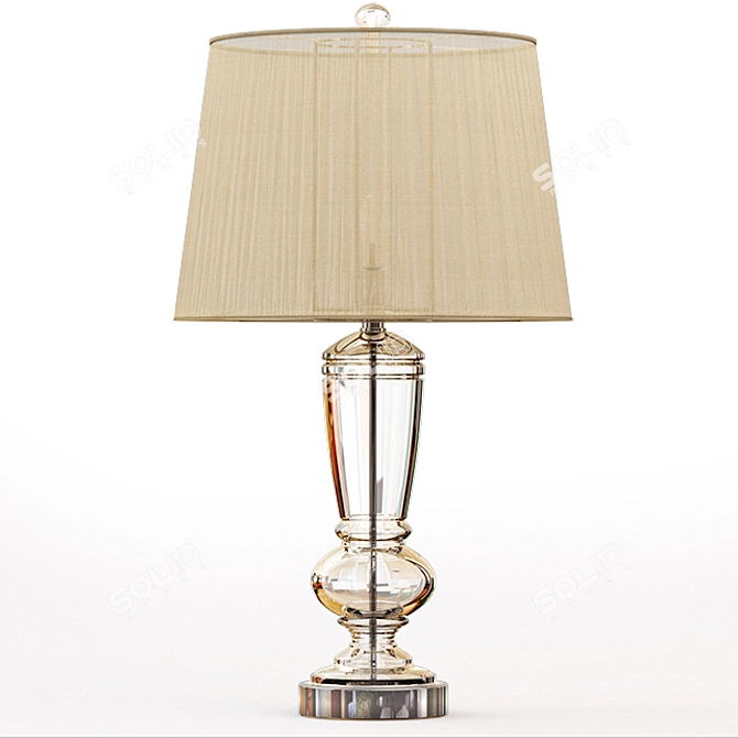 Elegant Crystal Castlebridge Table Lamp 3D model image 1