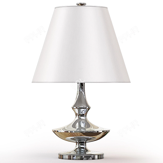 Sleek White Lite Source Table Lamps 3D model image 1