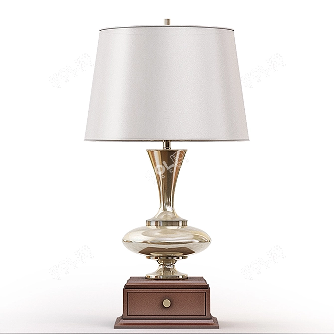 Vintage Brass Table Lamp 3D model image 1