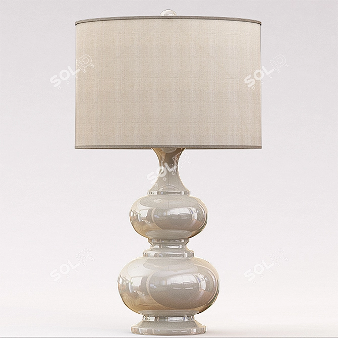 Elegant Terra Bella White Lamp 3D model image 1