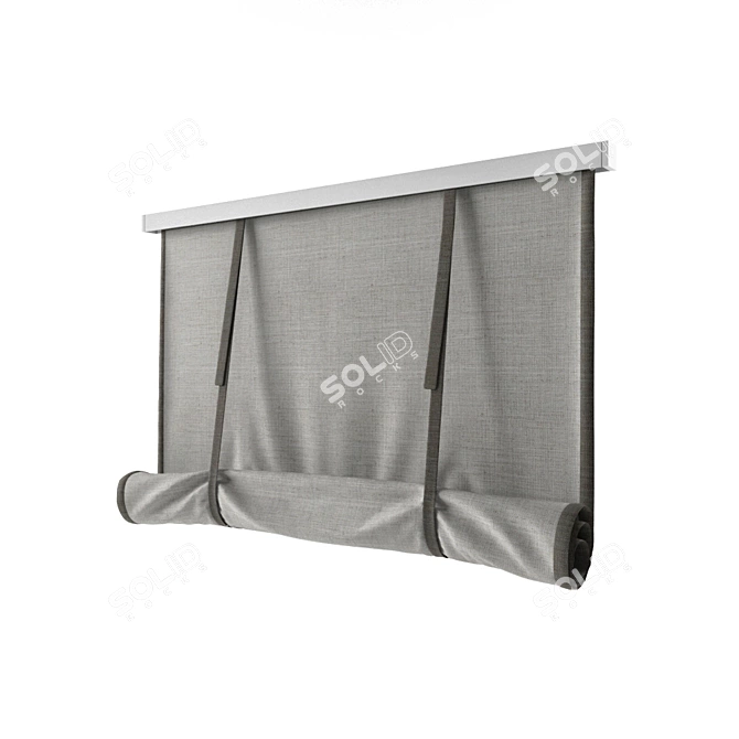 Elegant Roman Blinds 3D model image 1