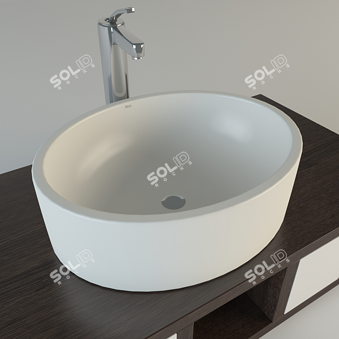 Integro Collection: Stylish Sink & Faucet Set 3D model image 2
