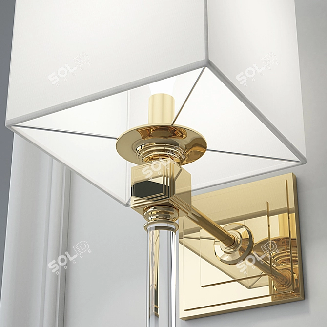 Regina Andrew Crystal Sconce: Elegant Illumination 3D model image 2