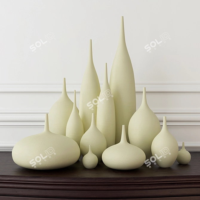 Elegant Vases by Sara Paloma 3D model image 2