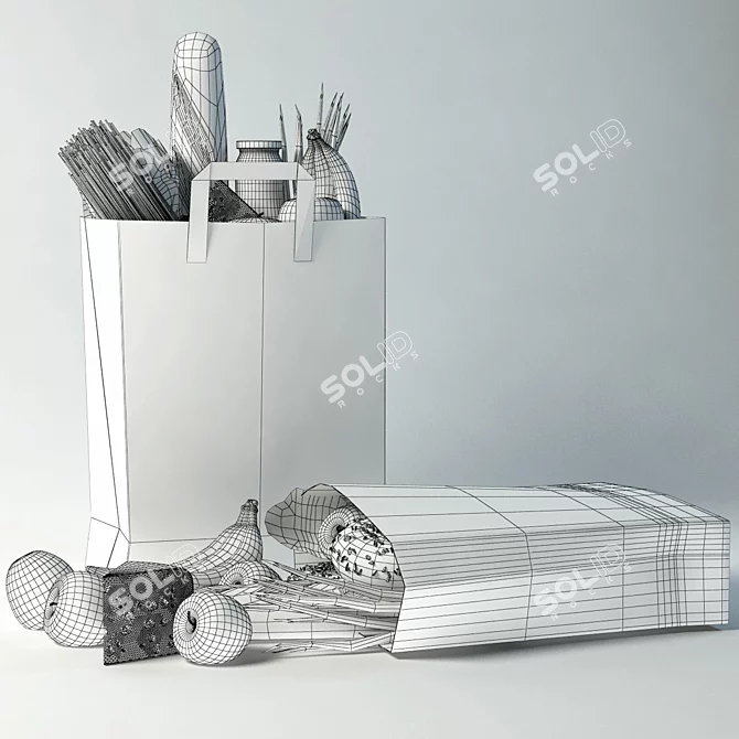 Essential Food Bundle 3D model image 2