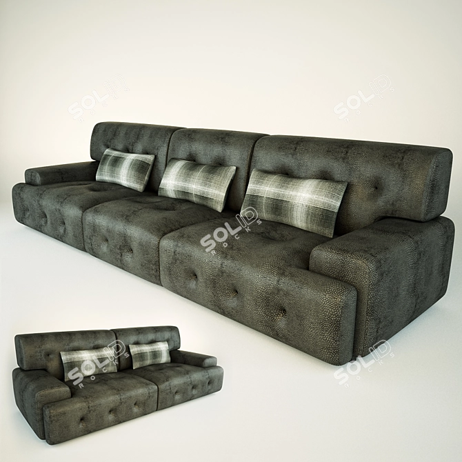 Montage Low-Profile Sofa Set 3D model image 1