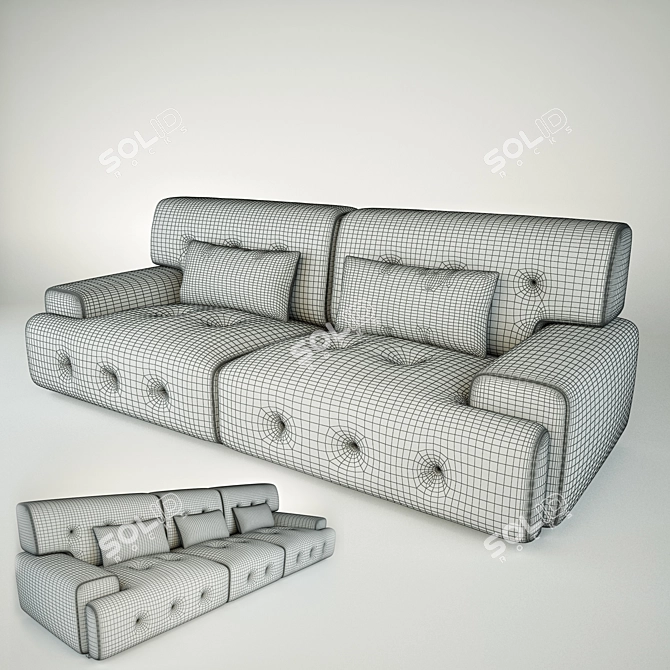 Montage Low-Profile Sofa Set 3D model image 3