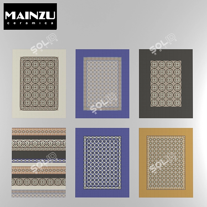 Mainzu Victorian Tile: Classic Elegance 3D model image 1