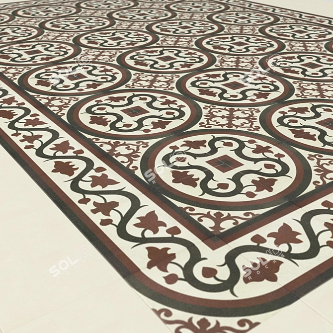 Mainzu Victorian Tile: Classic Elegance 3D model image 2