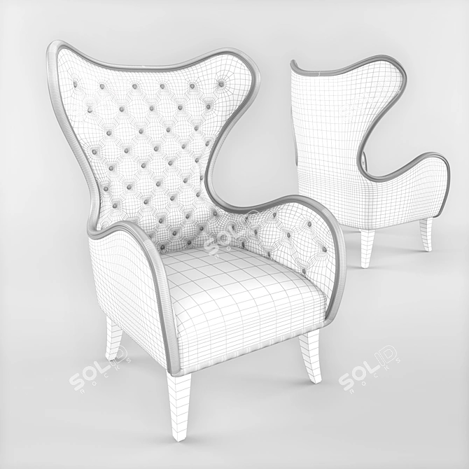 Timeless Armchair: Classic Elegance 3D model image 2