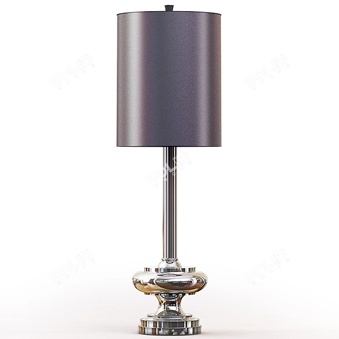 Elegant Silver Jelani Buffet Lamp 3D model image 1