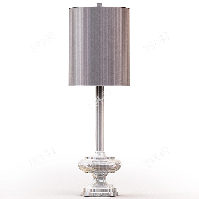 Elegant Silver Jelani Buffet Lamp 3D model image 2