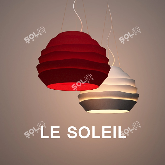 Radiant Sun Chandelier 3D model image 1