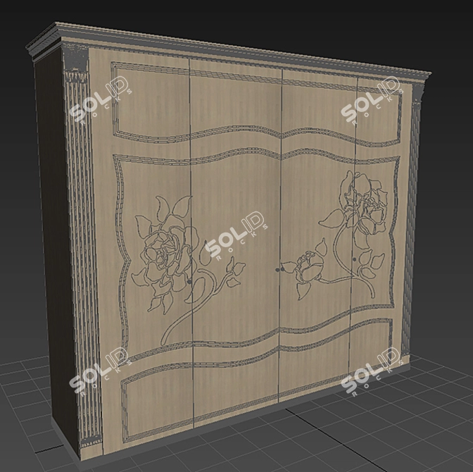 Benedetti Flores Wardrobe: Elegant Italian Design 3D model image 3