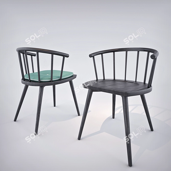 Italian Elegance: Billiani W Chair 3D model image 1