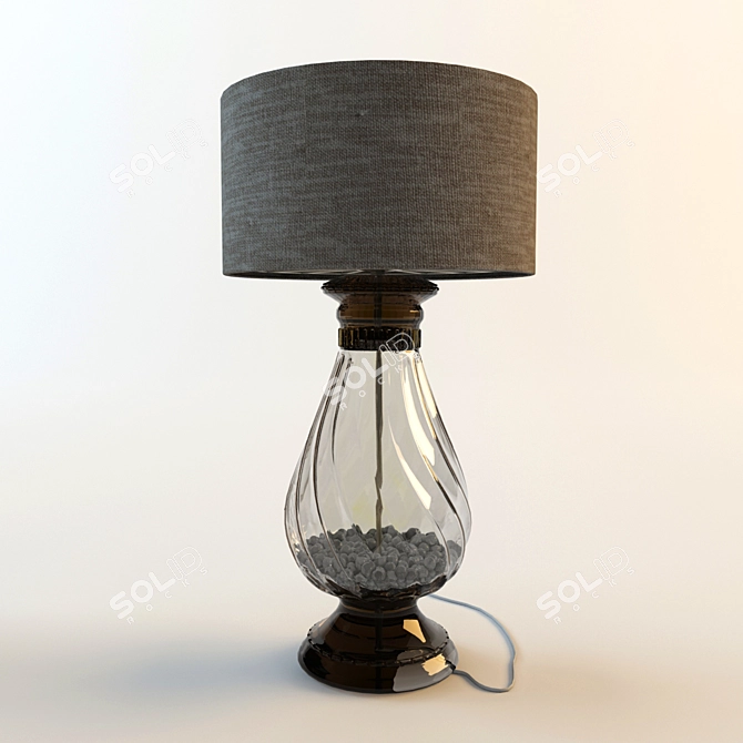 Color Glass Table Lamp 3D model image 2