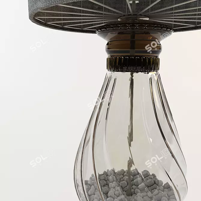 Color Glass Table Lamp 3D model image 1