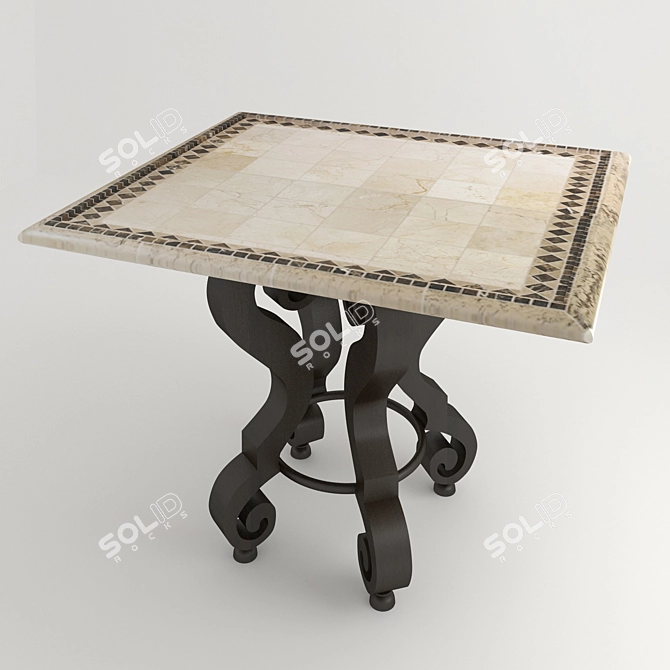 Natural Stone Table: Kingstown Sedona 3D model image 1