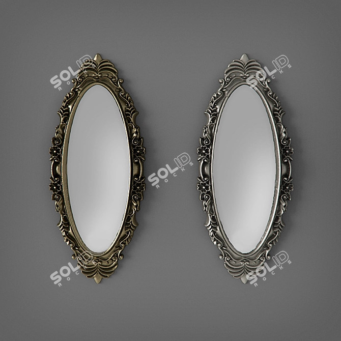 Elegant Classic Mirror 3D model image 1