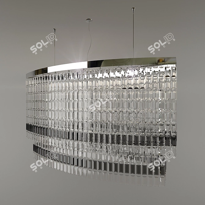 Modern Crystal Chandelier 3D model image 1