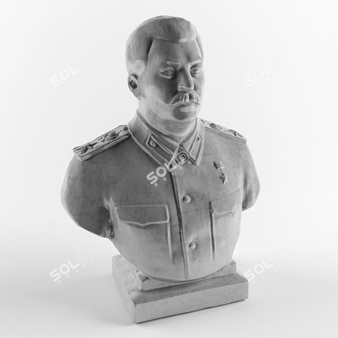 Stalin Stone-Decorated Statuette 3D model image 1