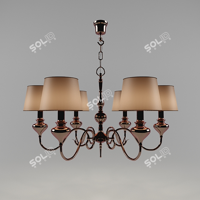 Elegant Mariner Chandelier 3D model image 1