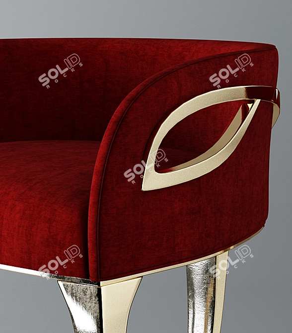 Elegant Chandra Barstool: Stylish & Comfortable 3D model image 3