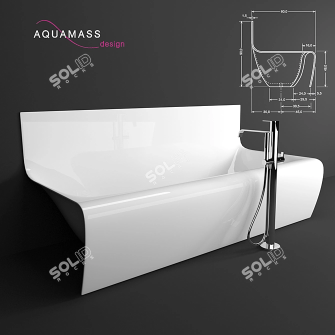 Aquamass Wall Strip: Creative, Innovative Design 3D model image 1