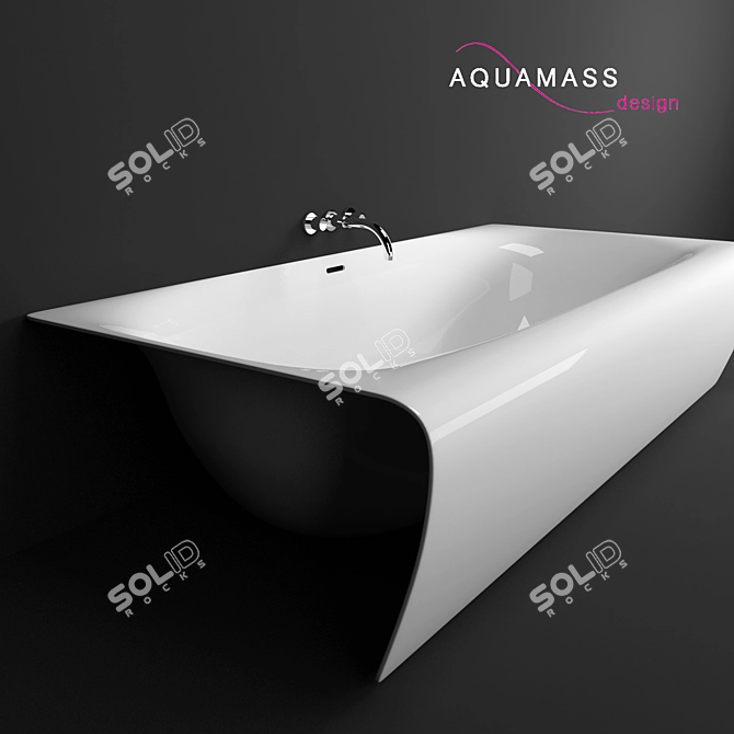 Aquamass Una Gamba: Innovative Bath 3D model image 2