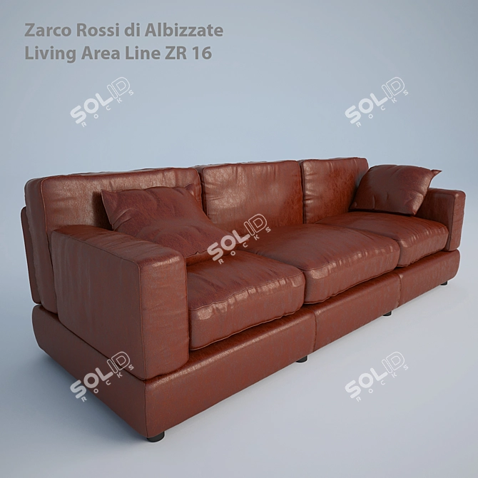 Zarco Rossi Living Area Sofa 3D model image 1