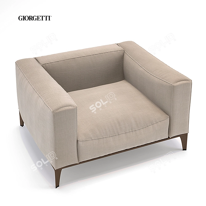 Giorgetti Aton Chair: Sleek and Stylish 3D model image 1