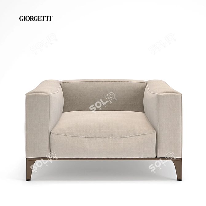 Giorgetti Aton Chair: Sleek and Stylish 3D model image 2