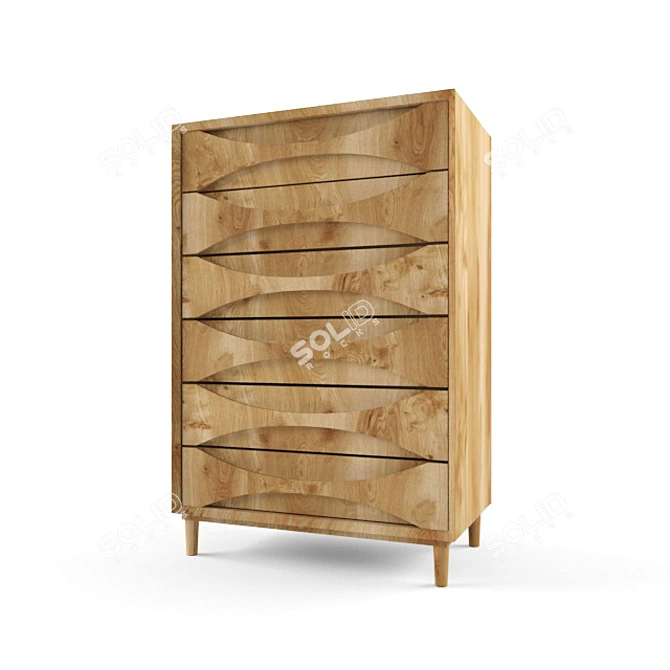 Modern Chest of Drawers 3D model image 1