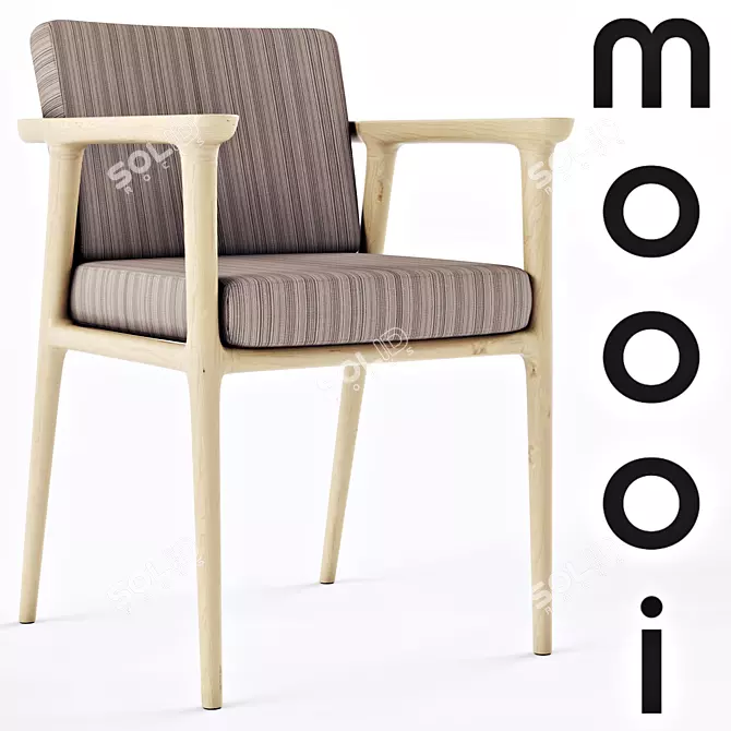 Modern Zio Dining Chair: Sleek Design & Comfort 3D model image 1