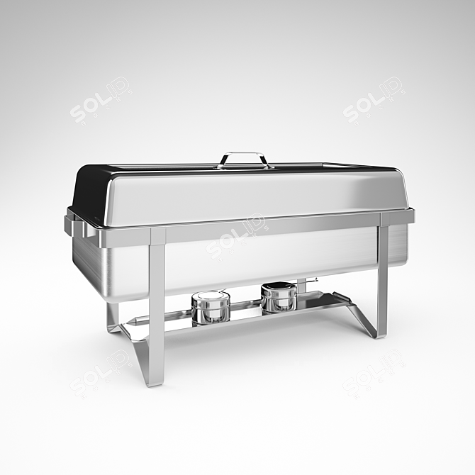 Rectangular Chafing Dish Warmer 3D model image 2