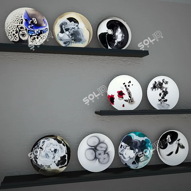 Doria Petri Dish Plates 3D model image 2