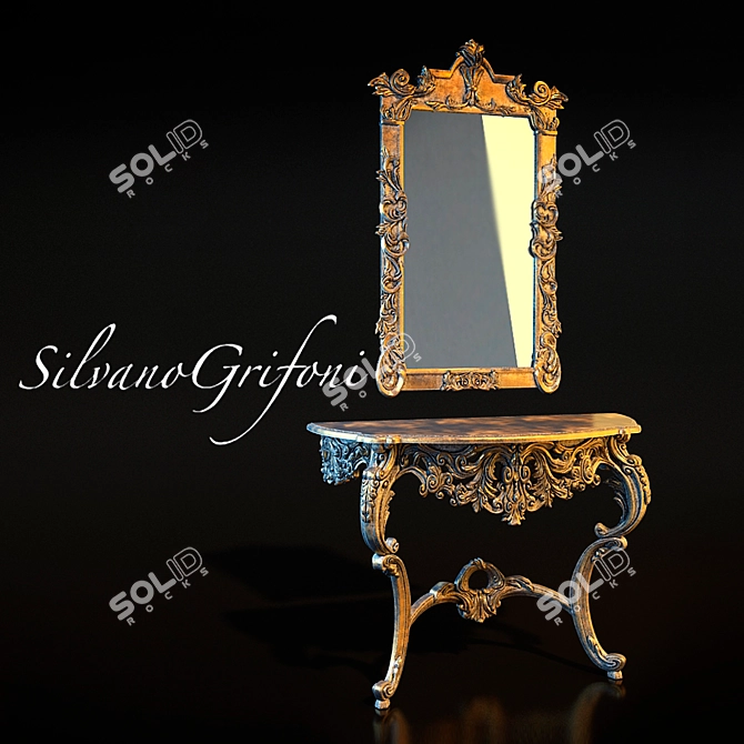 Silvano Grifoni Console Mirror: Elegant and Functional 3D model image 1