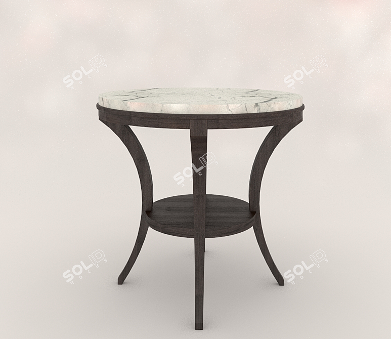 Elegant Marble Table 3D model image 1