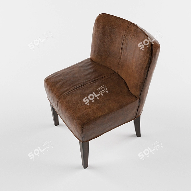 Stylish Barnes Dining Chair 3D model image 2
