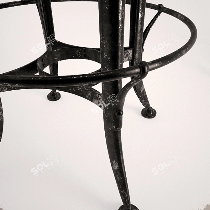 Adjustable Toledo Chair: Vintage Rustic Design 3D model image 3