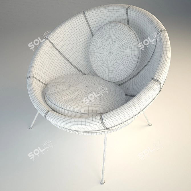 São Paulo Bowl Chair Set 3D model image 2