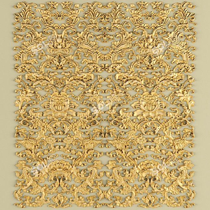 Elegant Decorative Moldings & Carvings 3D model image 1