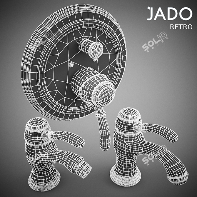 Vintage Jado Faucets 3D model image 2