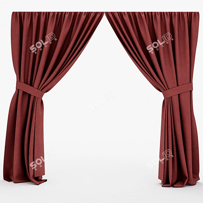 Stylish Window Blinds 3D model image 1