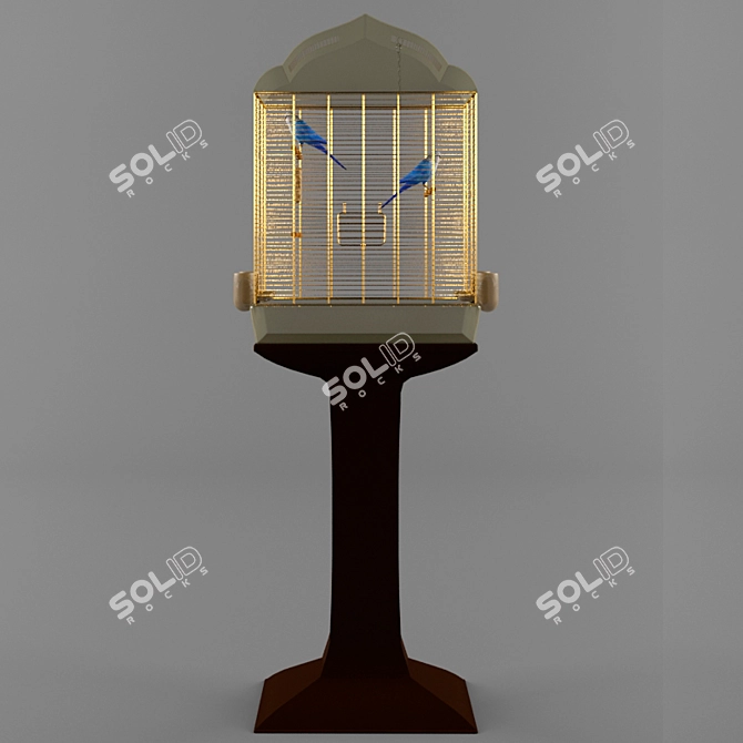 Parrot Cage 2: Spacious and Secure 3D model image 2