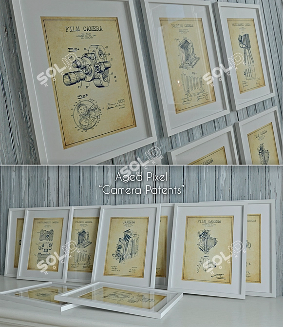Vintage "Camera Patents" Art Prints 3D model image 2