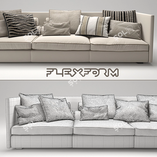 Oltre Sofa: Luxurious and Versatile 3D model image 1