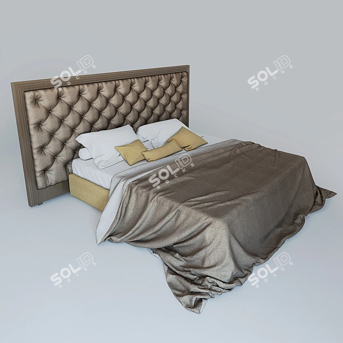 Elegant Enya Bed by Porada 3D model image 1