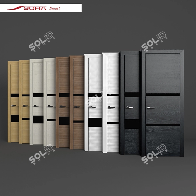 Sofia Smart Glass Door 3D model image 1