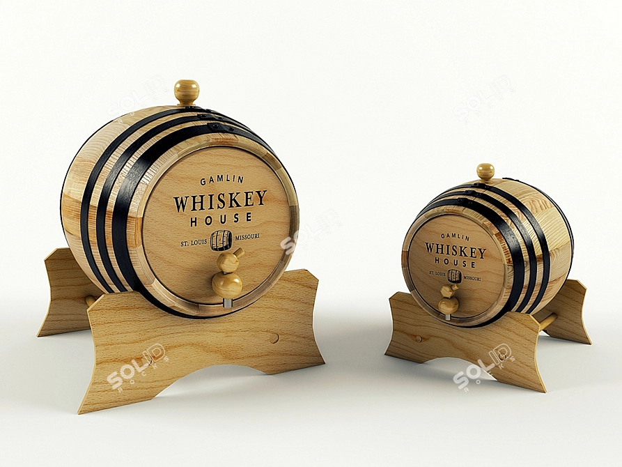 Barrel-Aged Whiskey: Oak Bliss 3D model image 1